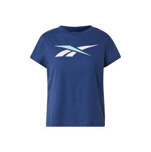 Reebok Sport Funkčné tričko  biela / tyrkysová / modrá