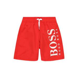 BOSS Kidswear Plavecké šortky  červená / biela