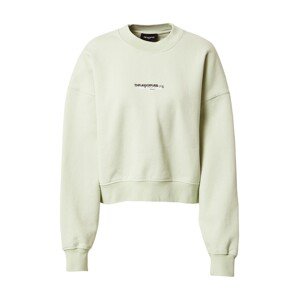 The Kooples Sweatshirt  pastelovo zelená / čierna / biela