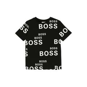BOSS Kidswear Tričko  čierna / biela