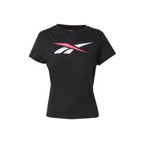 Reebok Sport Funkčné tričko  ružová / čierna / biela