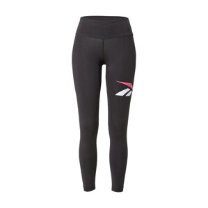 Reebok Sport Športové nohavice 'Vector'  čierna / svetloružová / biela