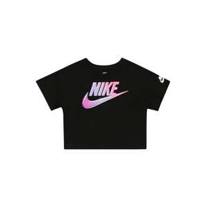 Nike Sportswear Tričko 'FUTURA SHINE'  čierna / svetloružová / svetlofialová / šedobiela