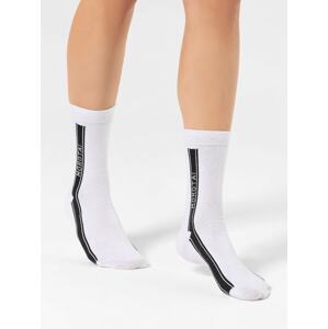 MOROTAI Športové ponožky ' Stripe Long Socks '  biela