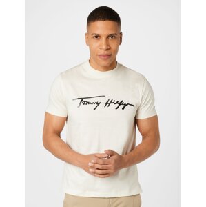 Tommy Hilfiger Tailored Tričko  vaječná škrupina / čierna