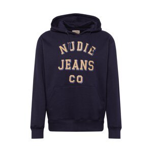 Nudie Jeans Co Sweatshirt 'Franke'  námornícka modrá / svetlooranžová / modrá