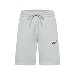 Reebok Sport Športové nohavice  svetlosivá / tmavočervená / biela