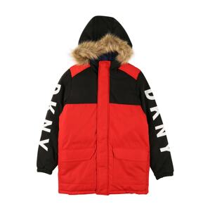 DKNY Zimná bunda  neónovo červená / čierna / biela