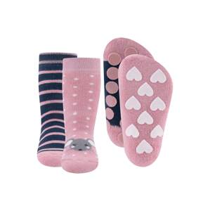EWERS Ponožky  ružová / námornícka modrá / sivá