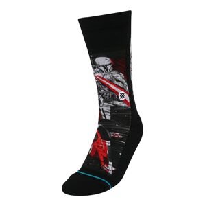 Stance Športové ponožky 'MANGA BOBA'  čierna / modrozelená / svetlosivá / biela / červená