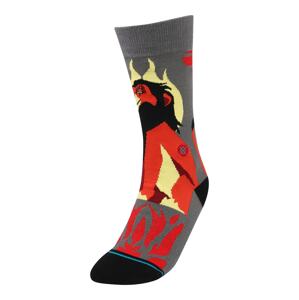 Stance Športové ponožky 'SCAR CREW'  tmavosivá / čierna / oranžovo červená / červená / pastelovo žltá