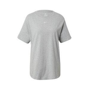 Nike Sportswear Tričko 'Essential'  sivá melírovaná / biela