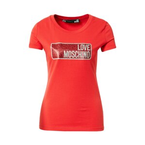 Love Moschino Tričko  biela / svetločervená / červená