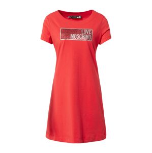 Love Moschino Šaty  svetločervená / strieborná / karmínovo červená