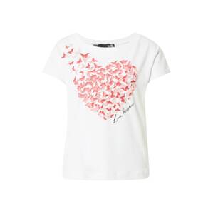 Love Moschino T-Shirt  biela / červená / ružová / čierna