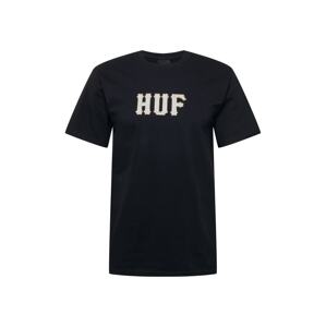HUF Tričko  čierna / svetlosivá / sivá / zlatá