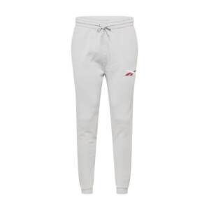 Reebok Sport Športové nohavice 'Vector'  svetlosivá / biela / červená