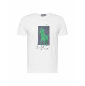 Polo Ralph Lauren Tričko  biela / tmavosivá / zelená