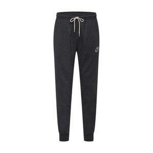 Nike Sportswear Nohavice  čierna melírovaná / strieborná