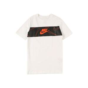 Nike Sportswear Tričko 'FUTURA'  biela / čierna / červená