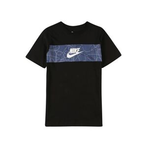 Nike Sportswear Tričko 'FUTURA'  čierna / modrá / biela / sivá