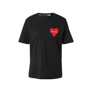 Love Moschino Tričko  červená / čierna / biela