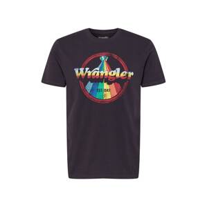 WRANGLER Tričko 'Rainbow'  čierna / zmiešané farby