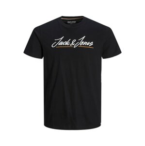 JACK & JONES Tričko 'Tons Upscale'  svetlohnedá / čierna / biela