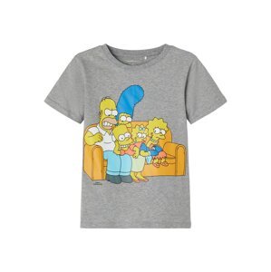 NAME IT Tričko 'Simpsons'  sivá melírovaná / zmiešané farby