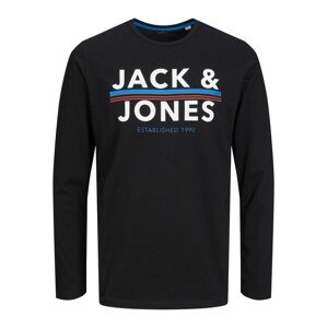 JACK & JONES Tričko 'Ron'  svetlomodrá / čierna / biela