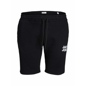 Jack & Jones Plus Nohavice  čierna / biela