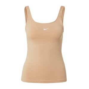 Nike Sportswear Top  svetlobéžová / biela