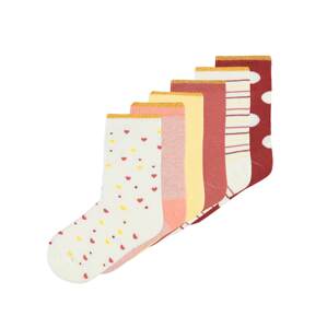 NAME IT Ponožky  rosé / staroružová / prírodná biela / čerešňová / svetložltá