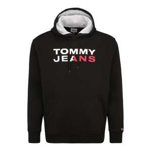 Tommy Jeans Plus Tepláková bunda  čierna / biela / červená