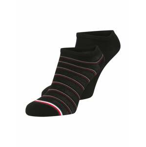 Tommy Hilfiger Underwear Ponožky 'Preppy'  čierna / biela / ružová