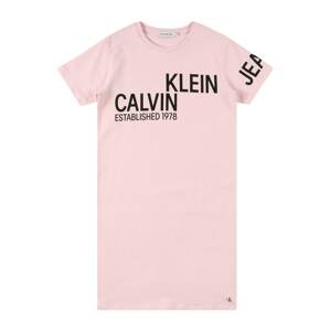 Calvin Klein Jeans Šaty 'HERO'  ružová / čierna