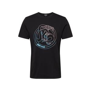 Just Cavalli T-Shirt  čierna / svetloružová / svetlomodrá