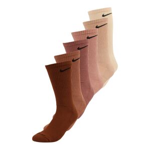 NIKE Športové ponožky  béžová / hnedá / ružová / púdrová