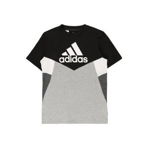ADIDAS PERFORMANCE Funkčné tričko  čierna / sivá melírovaná / tmavosivá / biela