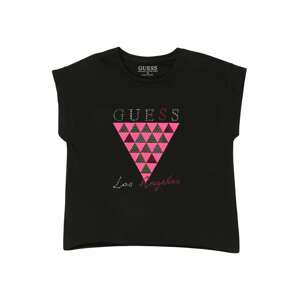 GUESS Tričko  čierna / ružová / zmiešané farby
