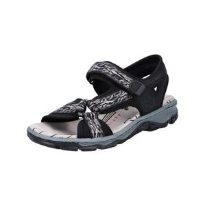 RIEKER Trekingové sandále  čierna / sivá