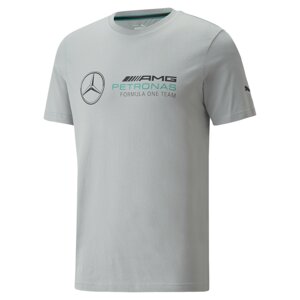PUMA Funkčné tričko 'Mercedes F1 ESS'  striebornosivá / čierna / tyrkysová