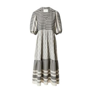 Summery Copenhagen Košeľové šaty 'Sigga'  sivá / čierna melírovaná / sivá melírovaná / biela