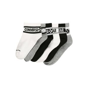 CONVERSE Ponožky 'WORDMARK'  sivá melírovaná / čierna / biela