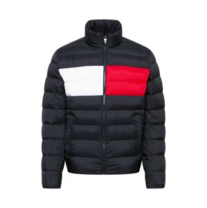 Tommy Jeans Prechodná bunda  ohnivo červená / čierna / biela