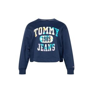 Tommy Jeans Curve Mikina  námornícka modrá / vodová / žltá / fialová / biela