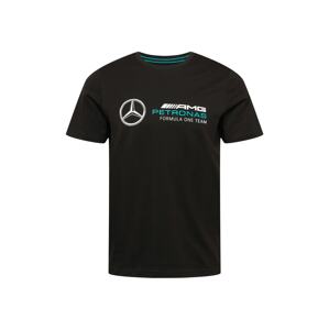 PUMA Funkčné tričko 'Mercedes F1 ESS'  čierna / biela / zelená