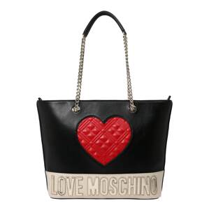 Love Moschino Shopper  čierna / červená / krémová / zlatá
