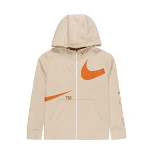 Nike Sportswear Tepláková bunda  béžová / karí