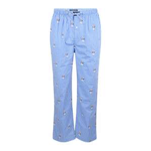 Polo Ralph Lauren Pyžamové nohavice  modrá / biela / hnedá / tmavomodrá